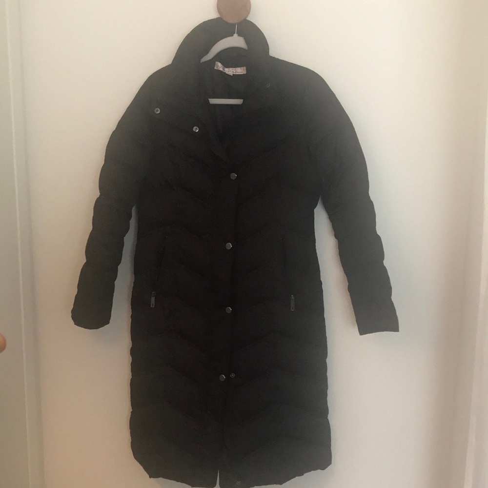 Kenneth Cole- Black puffer jacket, knee length